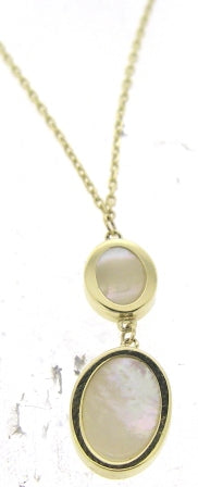 9Y MOP 2 Ovl Drop Pndt with Chain