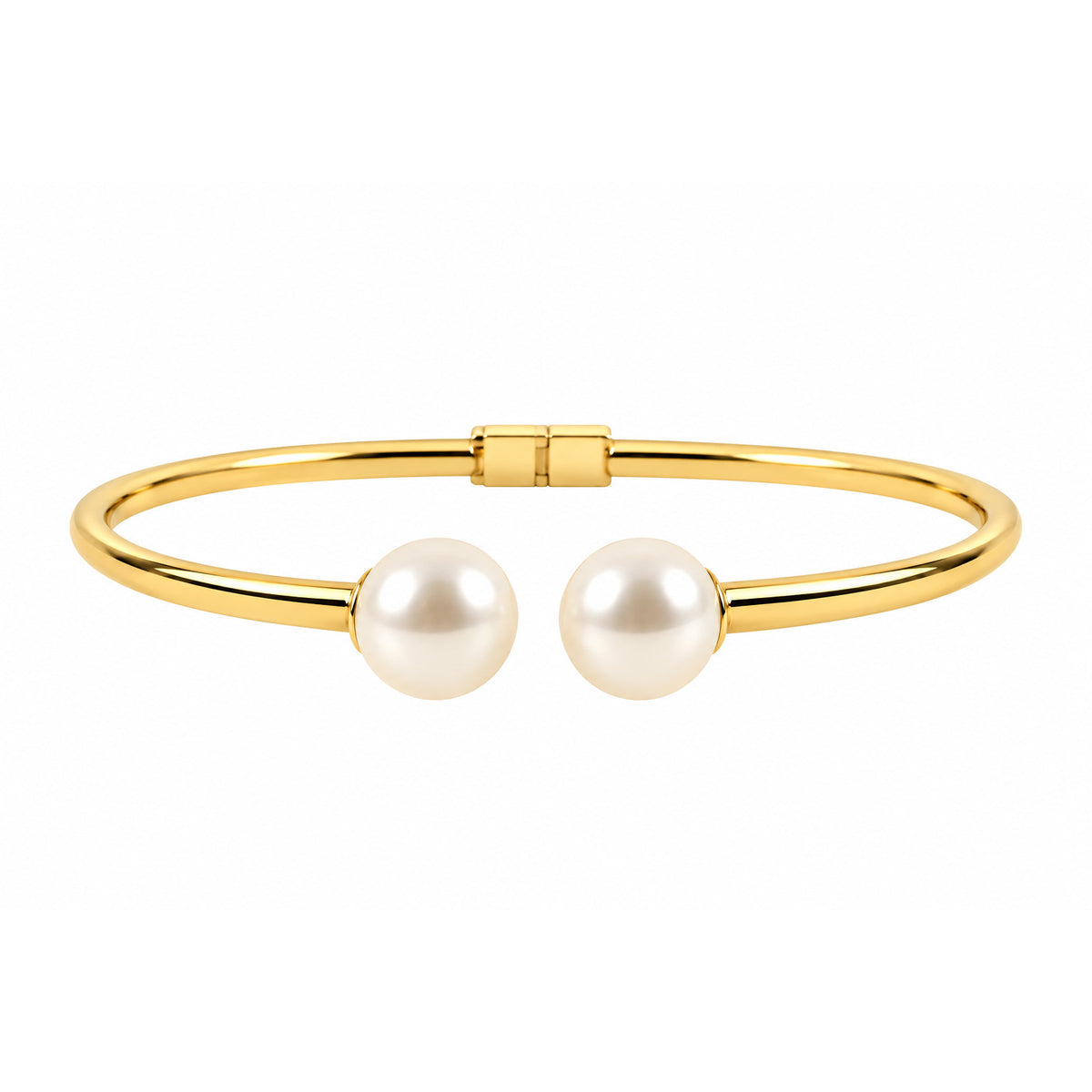 18ct Yellow Gold Cultured Freshwater Pearl Bangle