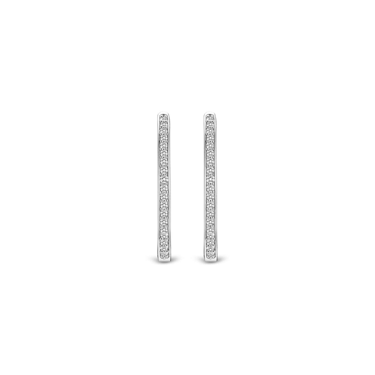 Ti Sento Ti Sneto - Sterling Silver Oval Cubic Zirconia Earrings
