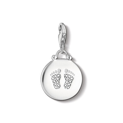 Thomas Sabo Baby Footprint Charm, Sterling Silver and CZ