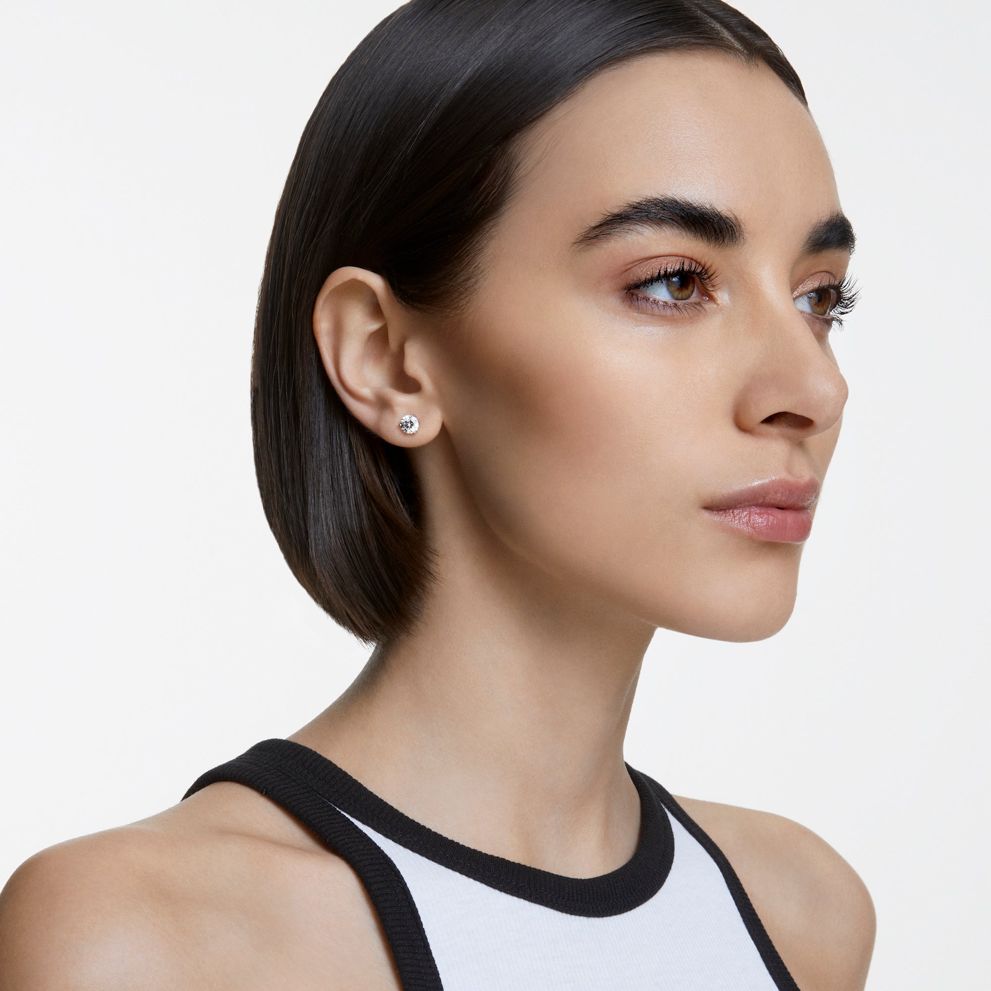 Solitaire:Pierced Earrings