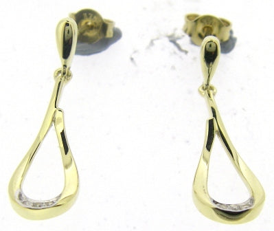 9ct Yellow Gold Cubic Zirconia Halo Stud Earrings