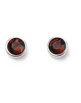 Sterling Silver January Birthstone Earrings