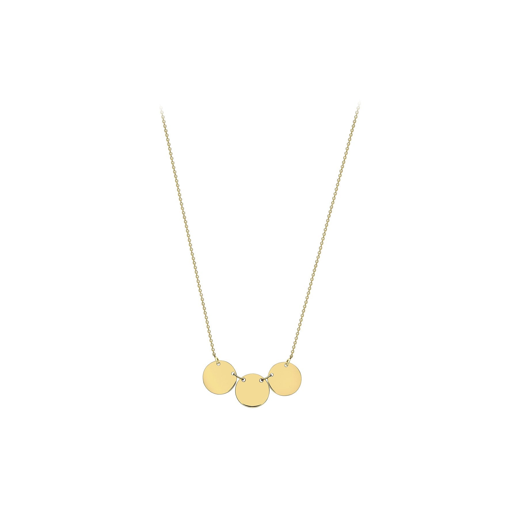 9ct Yellow Gold Triple Mini Disc Pendant