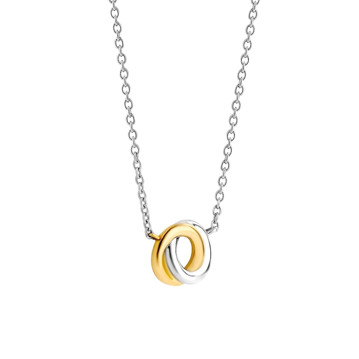 Ti Sento Sterling Silver and Gold Plated Knot Pendant