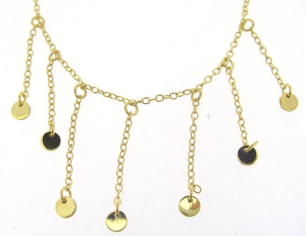 9ct Yellow Gold Mini Disc Drop Chain