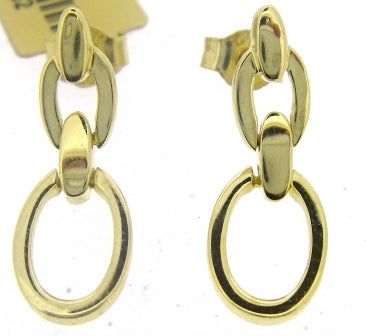 9ct Yellow Gold Single CZ and Sapphire Evil Eye Earring