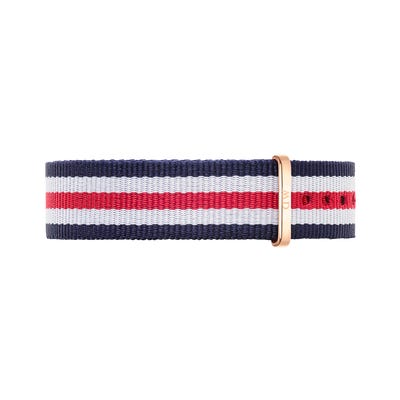 Daniel Wellington Watch Band Classic Canterbury Blue Red 18mm Strap