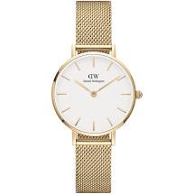 Daniel Wellington Ladies Petite Evergold White 28mm Watch