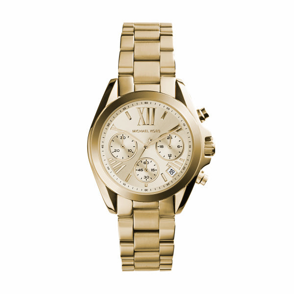 Michael Kors Womens Mini Bradshaw Gold 36 mm Watch Bracelet