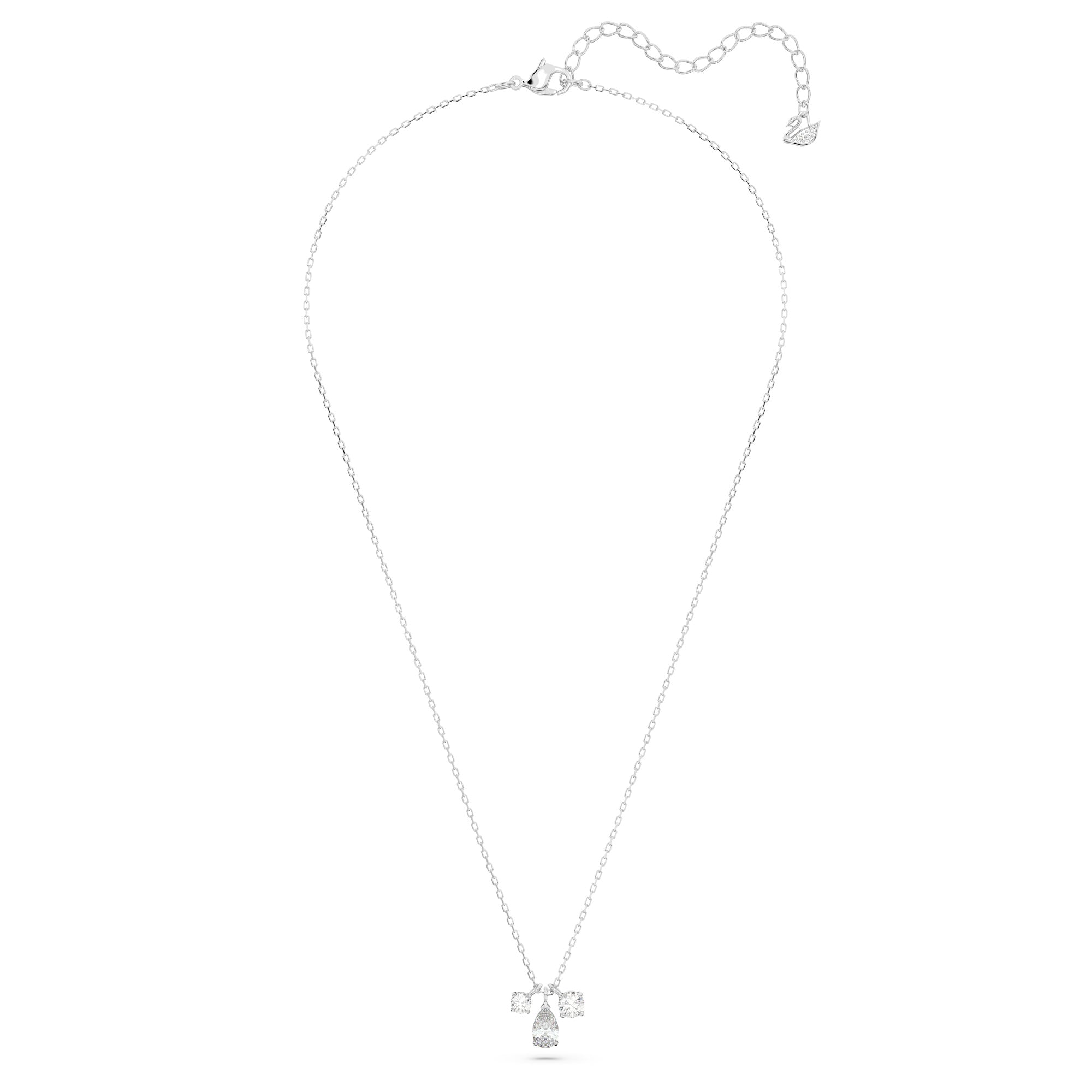 Swarovski Mesmera Pendant - Rhodium Plated - White