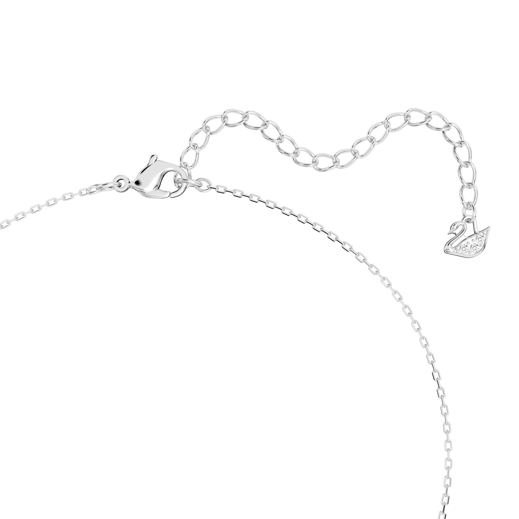 Swarovski Mesmera Pendant - Rhodium Plated - White