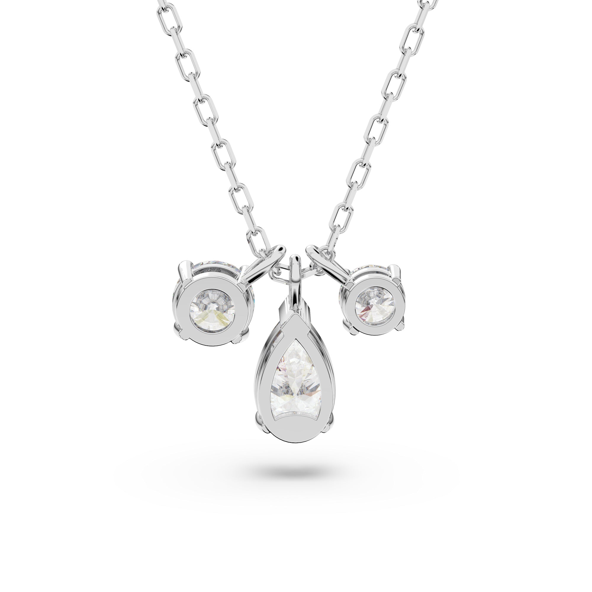Swarovski Mesmera Pendant - Rhodium Plated - White