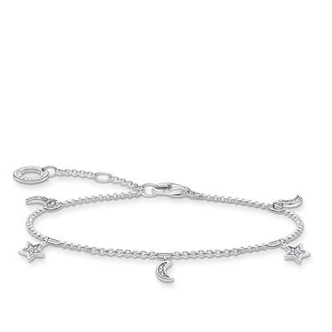 Thomas Sabo Sterling Silver Star & Moon Bracelet with Cubic Zirconia