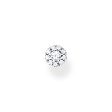 SS Sgle CZ Halo Stud Erg
