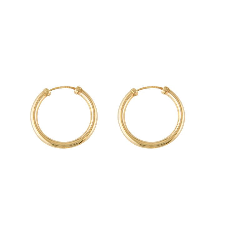 9ct Yellow Gold Cubic Zirconia Huggie Earrings