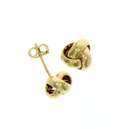 Laurel 9ct Yellow Gold Satin Oval Stud Earrings