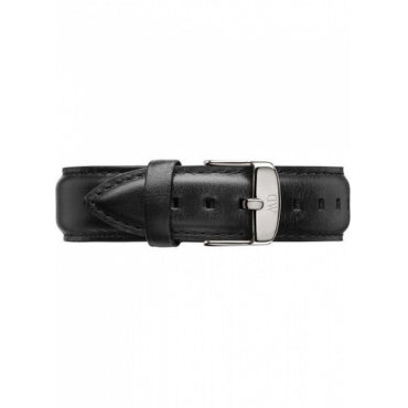 Daniel Wellington Classic Sheffield 20mm Black Leather Watch Strap Stainless Steel