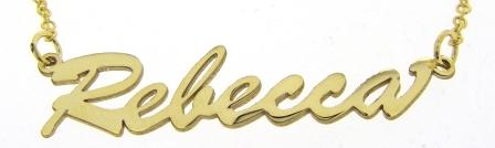9Y Classic Rebecca Name Pendant