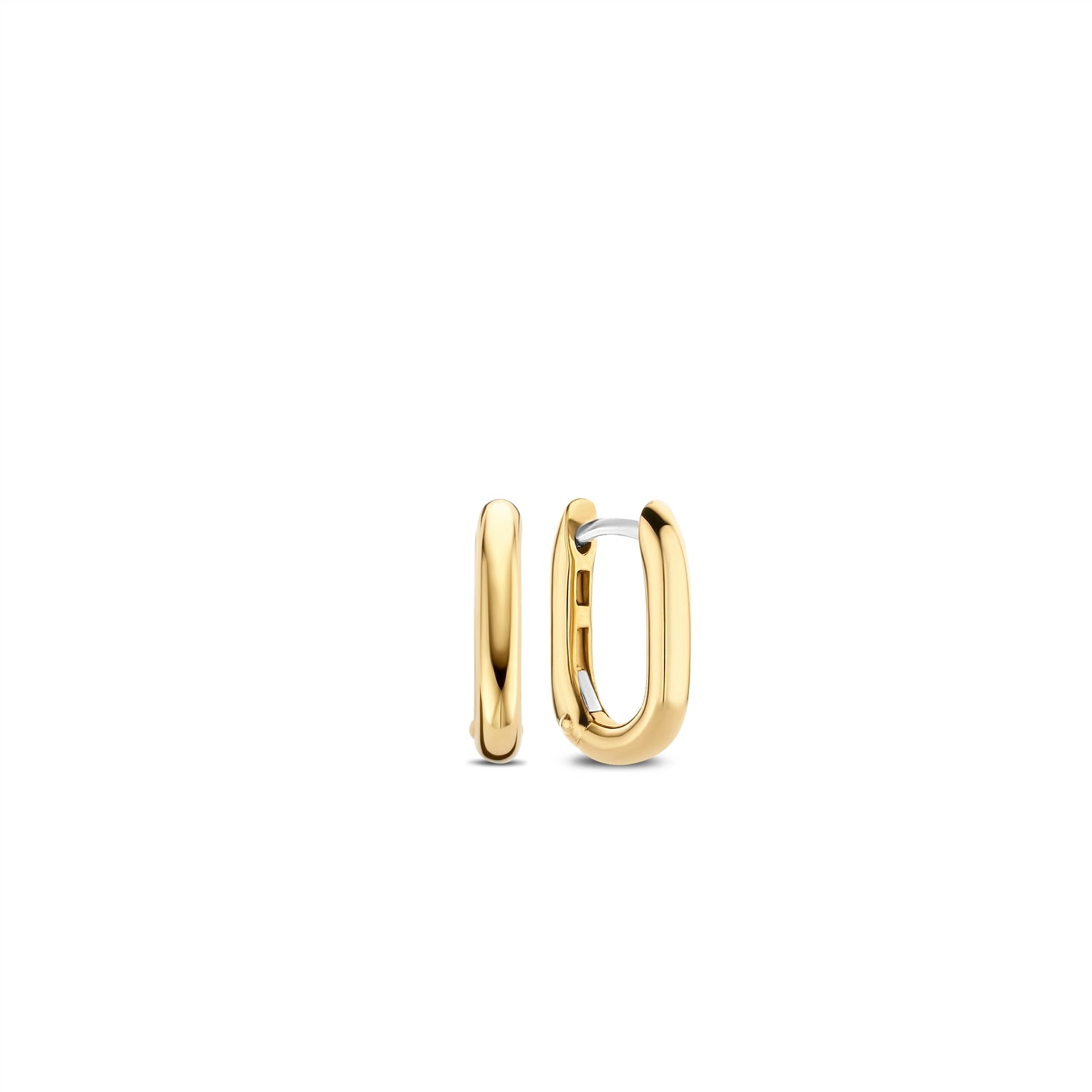 Ti Sento Oval Hoop Earrings - Gold Plated, 10x15mm