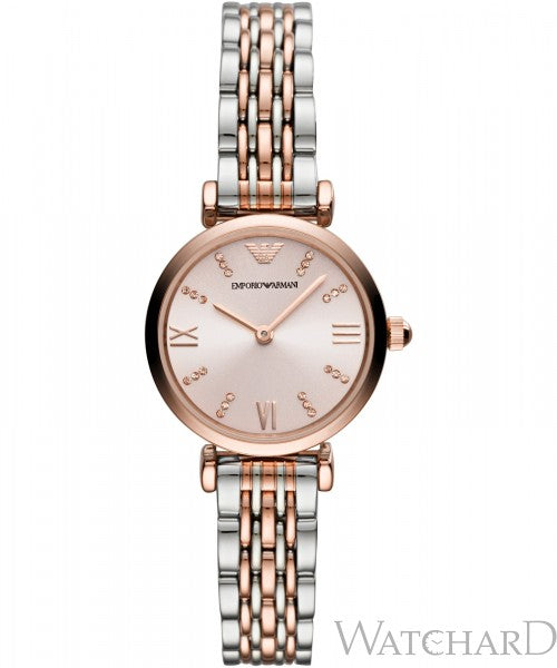 Emporio Armani Ladies Gianni T-Bar Pink Watch