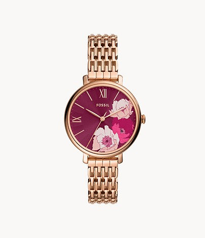 Fossil Ladies Jacqueline Red Flower 36mm watch