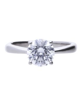 Diamondfire Sterling Silver CZ Solitaire Ring 2.0ct