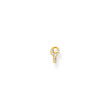 Thomas Sabo Yellow Gold Plated Single Cubic Zirconia Key Stud Erg Earrings