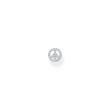 Thomas Sabo Sterling Silver Single Peace Sign Earrings with Cubic Zirconia