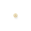 Thomas Sabo Yellow Gold Plated Single Cubic Zirconia Peace Sign Erg Earrings