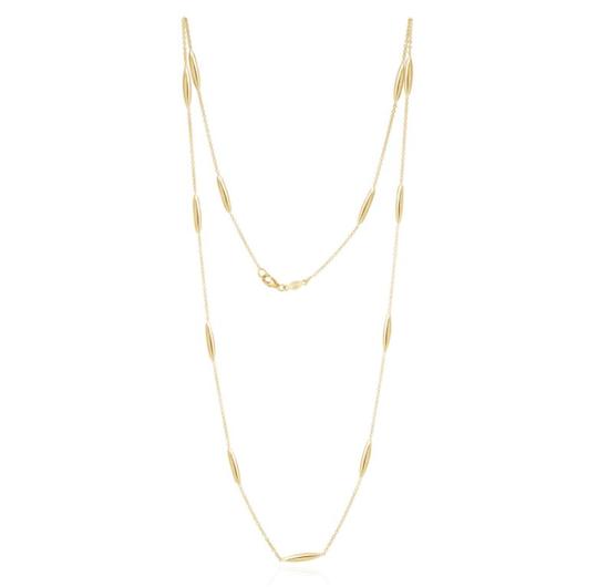 9ct Yellow Gold Marquise Link Chain Necklace