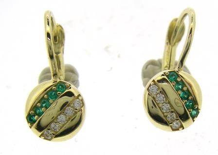 9ct Yellow Gold Oval Opal & Cubic Zirconia Cluster Earrings