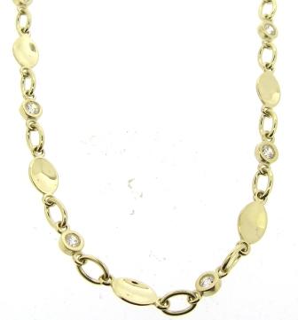 9ct Yellow Gold Cubic Zirconia Necklet