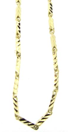 9ct Yellow Gold Diamond Cut Fancy Link Necklace