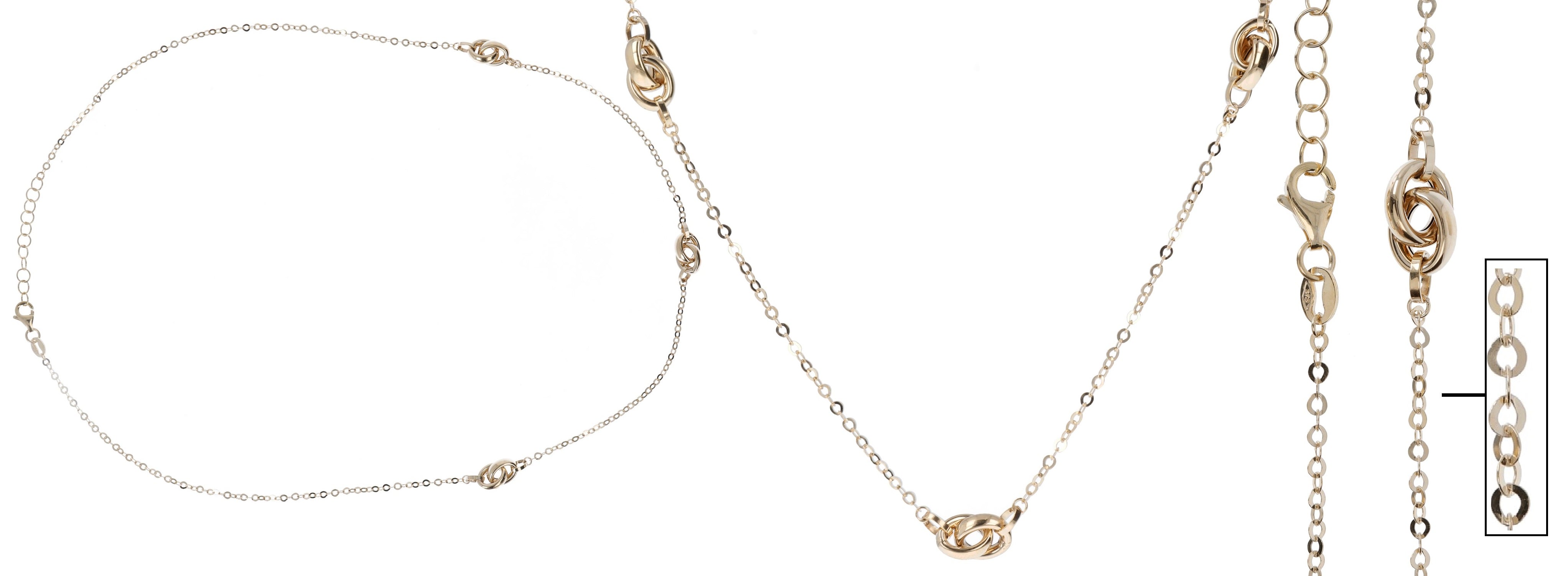 9ct Yellow Gold Hollow Link Necklace