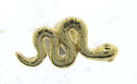 9ct Yellow Gold Snake Stud Earring