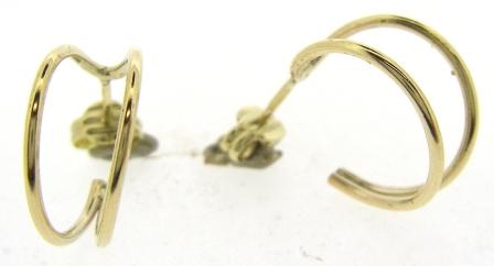 9ct Yellow Gold Chain Link Hoop Earrings