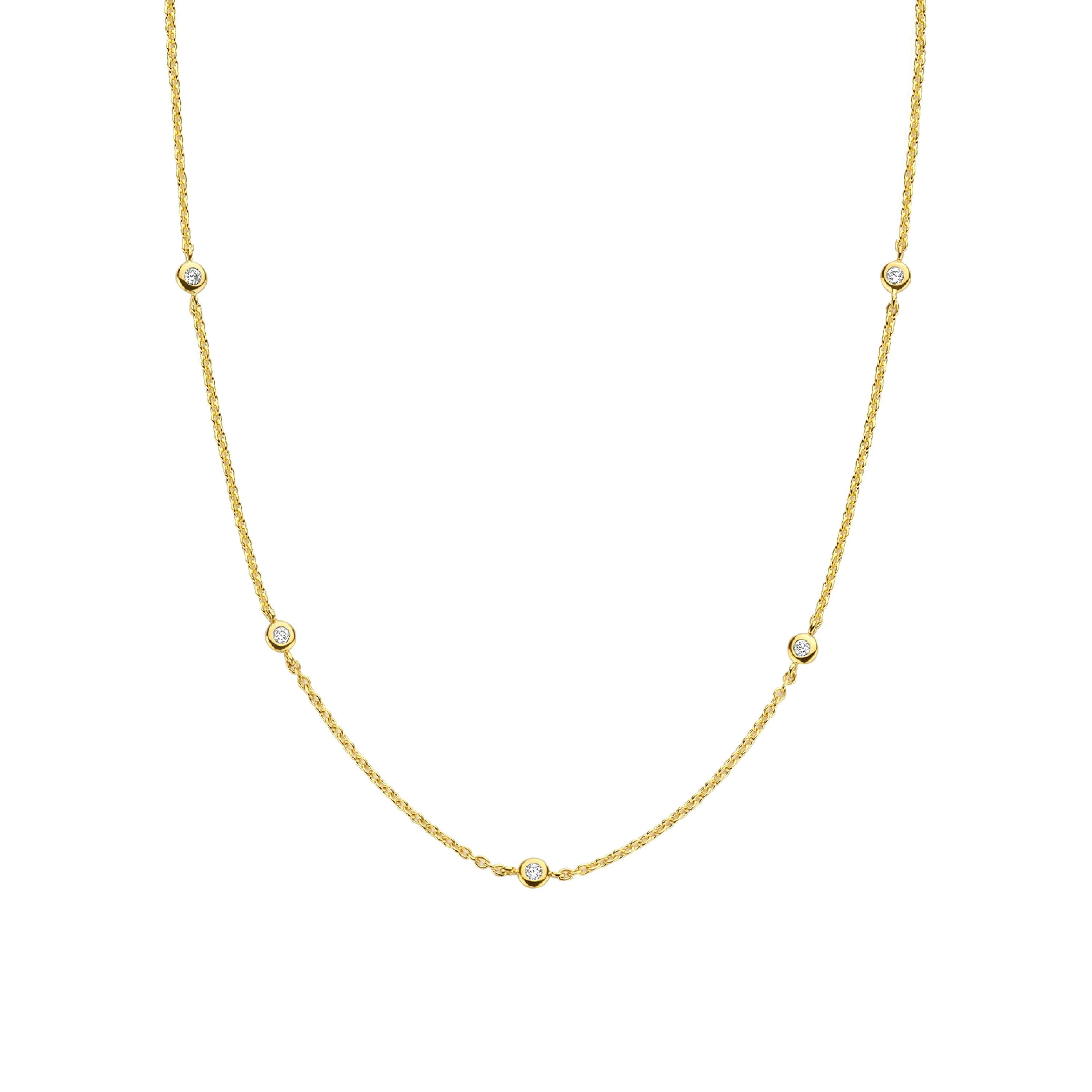Ti Sento Gold Plated Cubic Zirconia Necklace