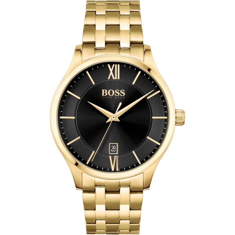 BOSS Mens Elite Black 41 mm Watch Bracelet