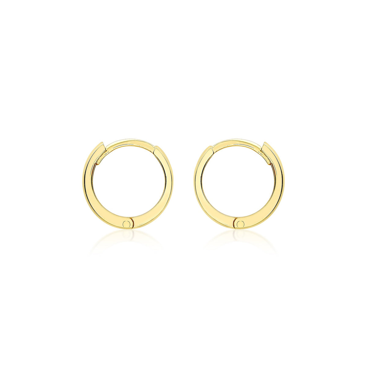 9ct Yellow Gold 8mm Hoop Earrings