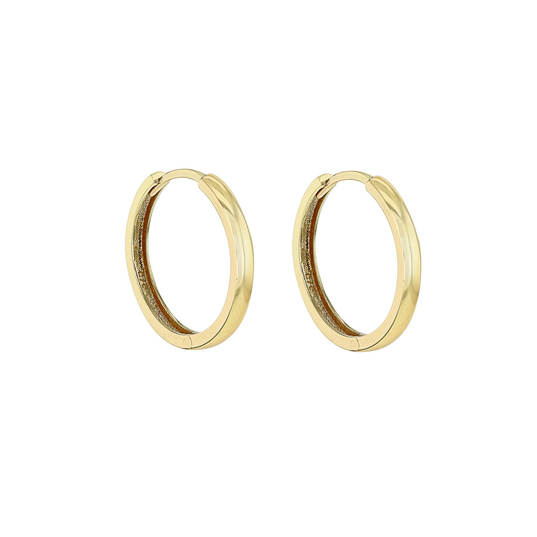 9ct Yellow Gold Hoop Earrings 17mm