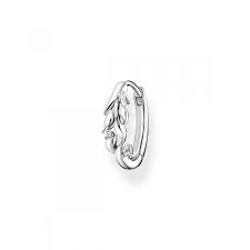 Thomas Sabo Sterling Silver Single Hoop Earrings with Cubic Zirconia
