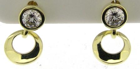 9ct Yellow Gold Angel Wing Drop Earrings