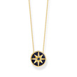 Thomas Sabo Yellow Gold Plated Blk Stone & Cubic Zirconia Star Pendant