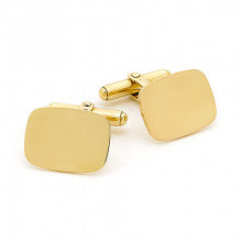 9ct Yellow Gold Rectangular Cufflinks Charm