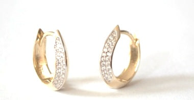 9ct Yellow Gold Square Hoop Earrings