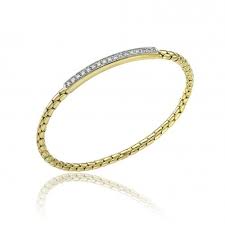 Chimento Stretch Spring 18ct Yellow Gold Bracelet 0.37ct