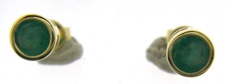 9ct Yellow Gold Diamond and Citrine Stud Earrings