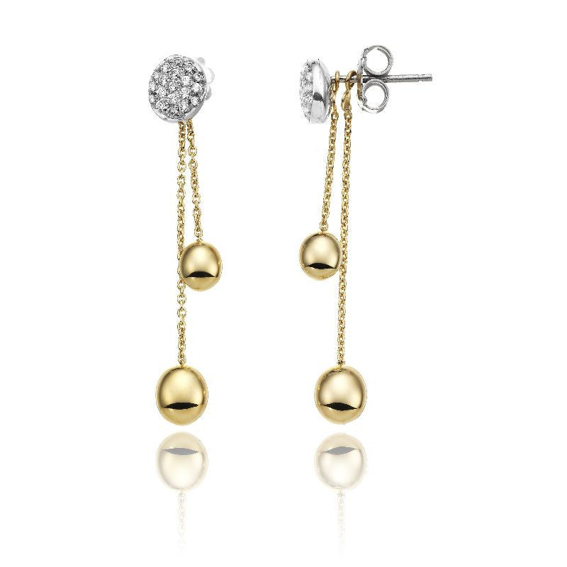 Chimento Armillas Acqua 18ct Yellow Gold Earrings 0.24ct