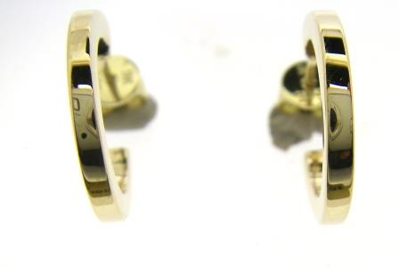 9ct Yellow Gold Square Hoop Earrings